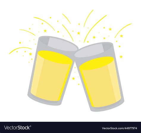 Cheers drink glasses Royalty Free Vector Image