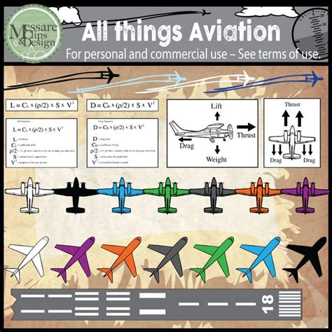 All Things Aviation Clip Art Set Messare Clips And Design Clip Art