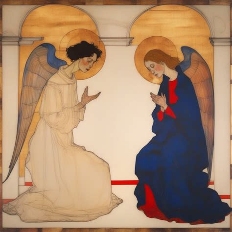 Krea Ai Annunciation After Fra Angelico By Schiele