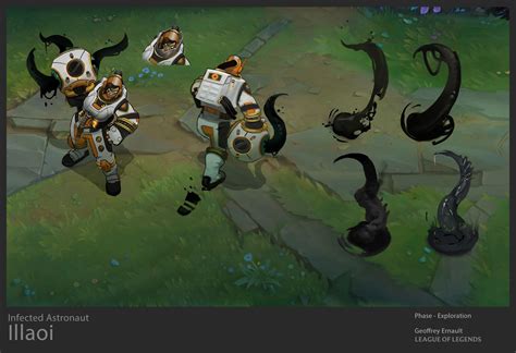 Artstation Infected Astronaut Illaoi Geoffrey Ernault League Of