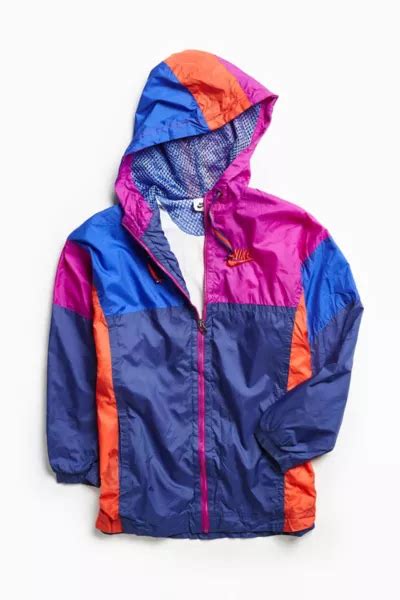 Vintage Nike Blue Purple Red 90s Prep Sport Windbreaker Jacket Urban Outfitters