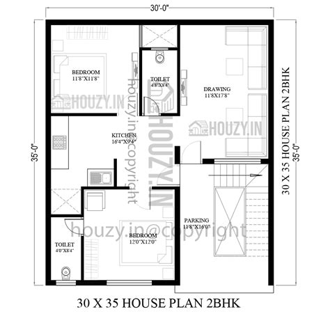 30 X 35 House Plans 2bhk 30 X 35 House Design Photos Houzy