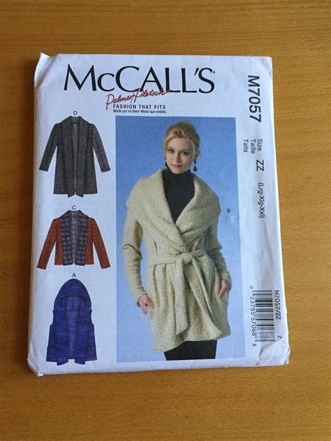 Mccalls Jacket Vest Sewing Pattern Palmer And Pletsch Etsy