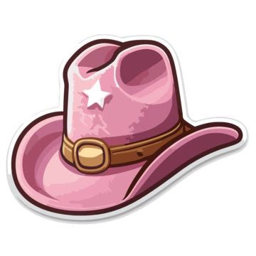 An Sticker Featuring A Pink Cowboy Hat Clipart Vector, Pink Cowboy Hat, Pink Cowboy Hat Clipart ...