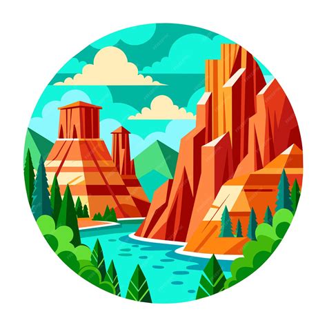 Premium Vector Zion National Park Vector Eps