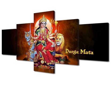 Canvas Wall Art Hinduism Cultural Poster 5 Piece Hinduism God Wall