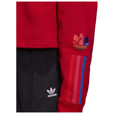 Adidas Originals Womens Adicolor 3d Trefoil Cropped Hoodie