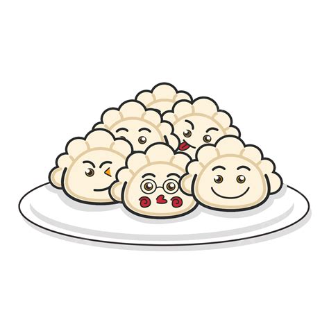 Dumpling Cute Dumpling Figurine Dumplings Food Winter Solstice Png