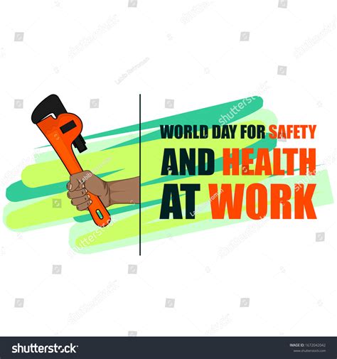 World Day Safety Health Work Pipe Stock Vector Royalty Free