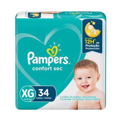 Fralda Infantil Pampers Confort Sec Pacote Mega Lari Moon