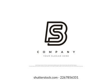 Initial Letter Sb Bs Monogram Logo Stock Vector Royalty Free