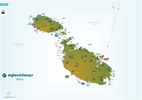 Mytouristmaps Interactive Travel And Tourist Map Of MALTA