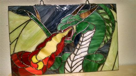 Stained Glass Dragon Pattern Etsy