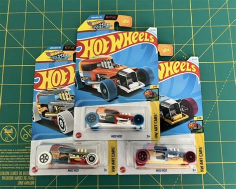 LOT OF 3 2024 HOT WHEELS MOD ROD HW ART CARS ALL COLOR VARIANTS