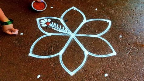 Thai Madham Simple Flowers Kolam Easy Simple Kolam Pandaga Muggulu