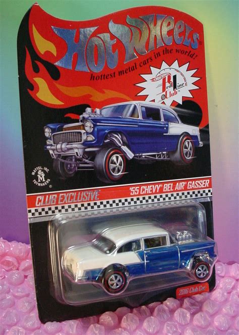 Hot Wheels RLC CLUB EXCLUSIVE CHEVY BEL AIR GASSER Bluew BUTTON EBay