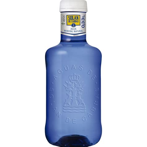 Agua mineral botella 33 cl con tapón sport SOLAN DE CABRAS