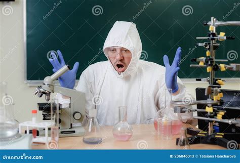 scientist   chemical laboratory  disappointed   failed