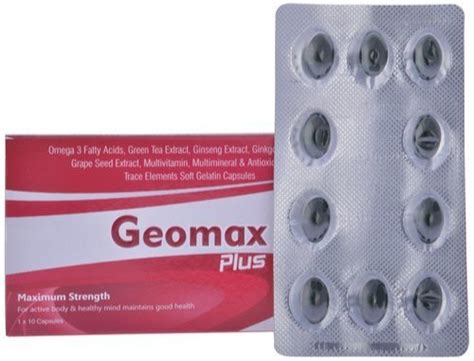 Geomax Plus Capsules, Packaging Type: Box at best price in Nagpur | ID ...