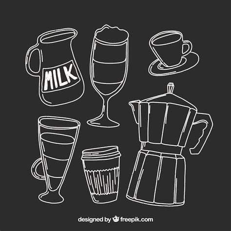 Premium Vector Sketchy Coffee Cup Collection