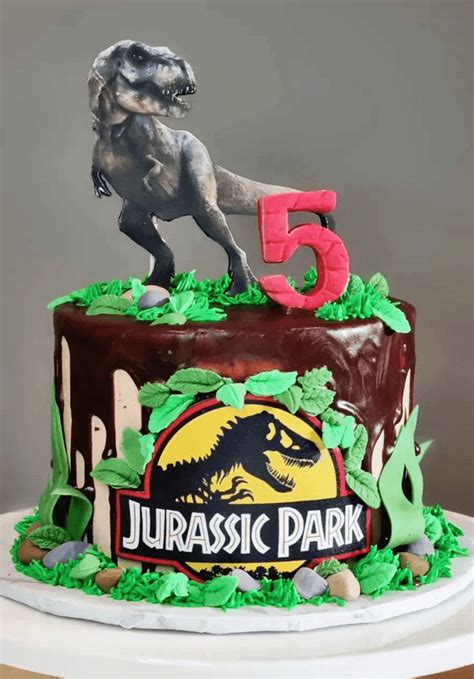 Jurassic Park Birthday Cake Ideas Images Pictures