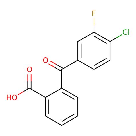 2 4 Chloro 3 Fluorobenzoyl Benzoic Acid 3D CAA96840