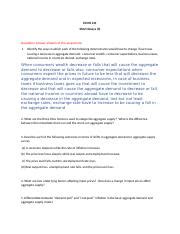 ECON 141 Short Essay Docx ECON 141 Short Essays 3 Questions Answer