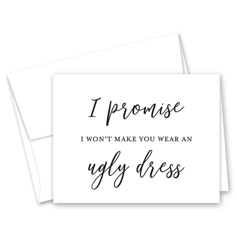 Buy Funny Bridesmaid Proposal I Promise I Wont Make You Wear An Ugly