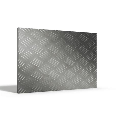 Plaque aluminium striée rectangle sur mesure Alu damier