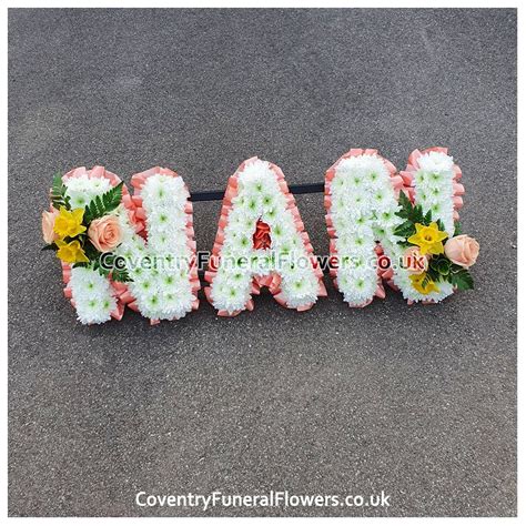 A Funeral Letter Tribute Beautiful Made Using Fresh White Flowers