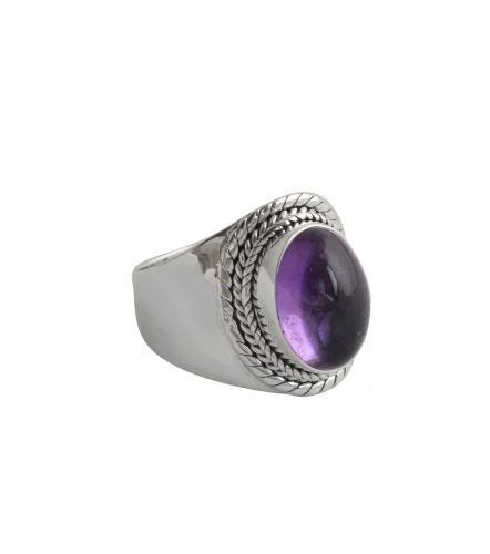 Female Handmade Sterling Silver Amethyst Gemstone Ring Weight