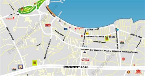 Pattaya Beach Road Map