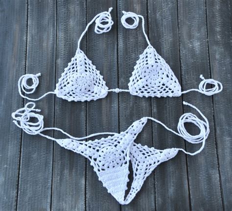 Nude Micro Bikini Triangle Top See Through Extreme Micro Etsy