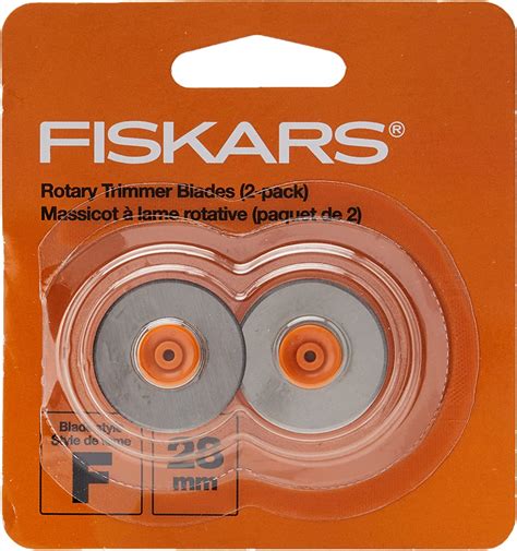 Fiskars 28 mm Lame de Rechange pour Massicot Rotatif Lot de 2Argenté