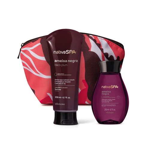 Combo Presente Nativa Spa Ameixa Negra Óleo Corporal Sabonete