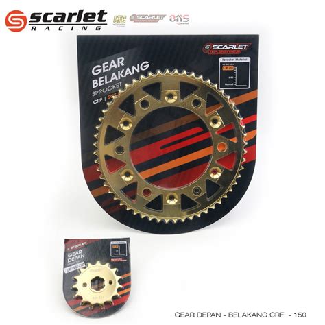 Jual Scarlet Racing Gear Set Cr Gold Crf Depan T T T