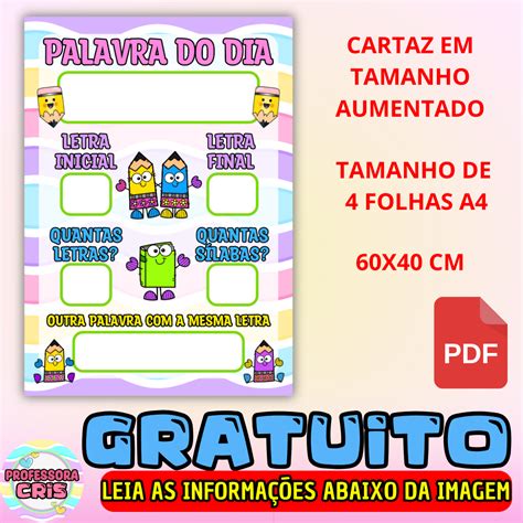 Cartaz Palavra Do Dia Para Imprimir - 5