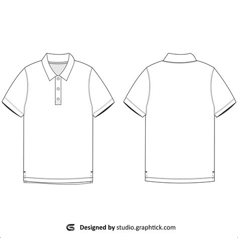 Polo shirt vector template - Graphtick-Studio