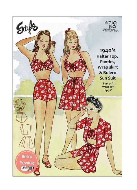 1940s Pin Up Bathing Suit Bolero And Skirt Bust 34 Etsy Uk