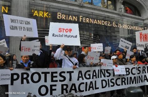 Protesters Rally Against Abc S Racial Discrimination Rhetoric Global Times