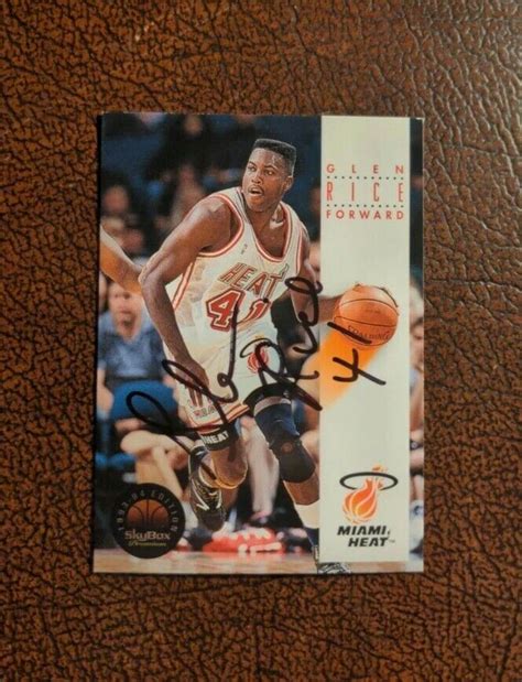 Glen Rice Signed Autographed 1993 94 Skybox Premium NBA Card Authentic