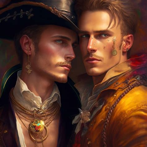 Gay Pirate Couple In 2024 Girly Art Illustrations Gay Art Gay Aesthetic