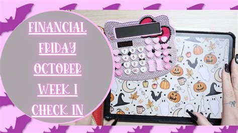 FINANCIAL FRIDAY WEEK 1 BUDGET CHECK IN OCTOBER 2021 YouTube