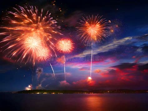 Fireworks in the Sky. Australia Day 26th January Celebration Concept ...