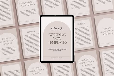 50 Wedding Vows Templates Wedding Vow Template Wedding Vows - Etsy