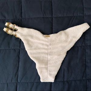 Beach Bunny Swim Beach Bunny White Gold Breanna Swimwear Bikini Euc Retail 35 Poshmark