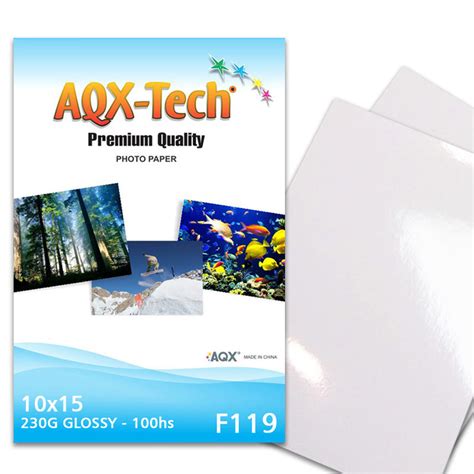 Papel Fotografico Glossy Brillante 10x15 230gr Por 100 Hojas AQX F119 AQX