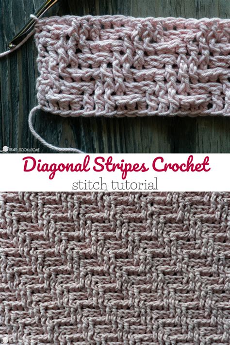 Diagonal Stripes Crochet Stitch Tutorial Crochet Stitches Crochet Stitches Tutorial Crochet