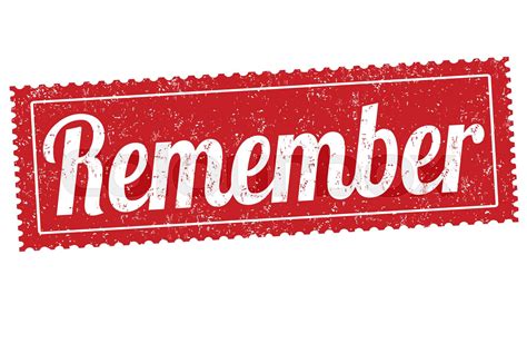 Remember Sign Or Stamp Stock Vector Colourbox