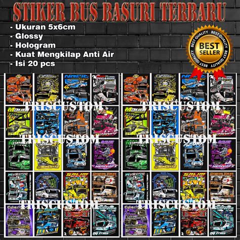 Jual Stiker Bus Basuri Viral Stiker Foto Stiker Boba Stiker Hewan Lucu